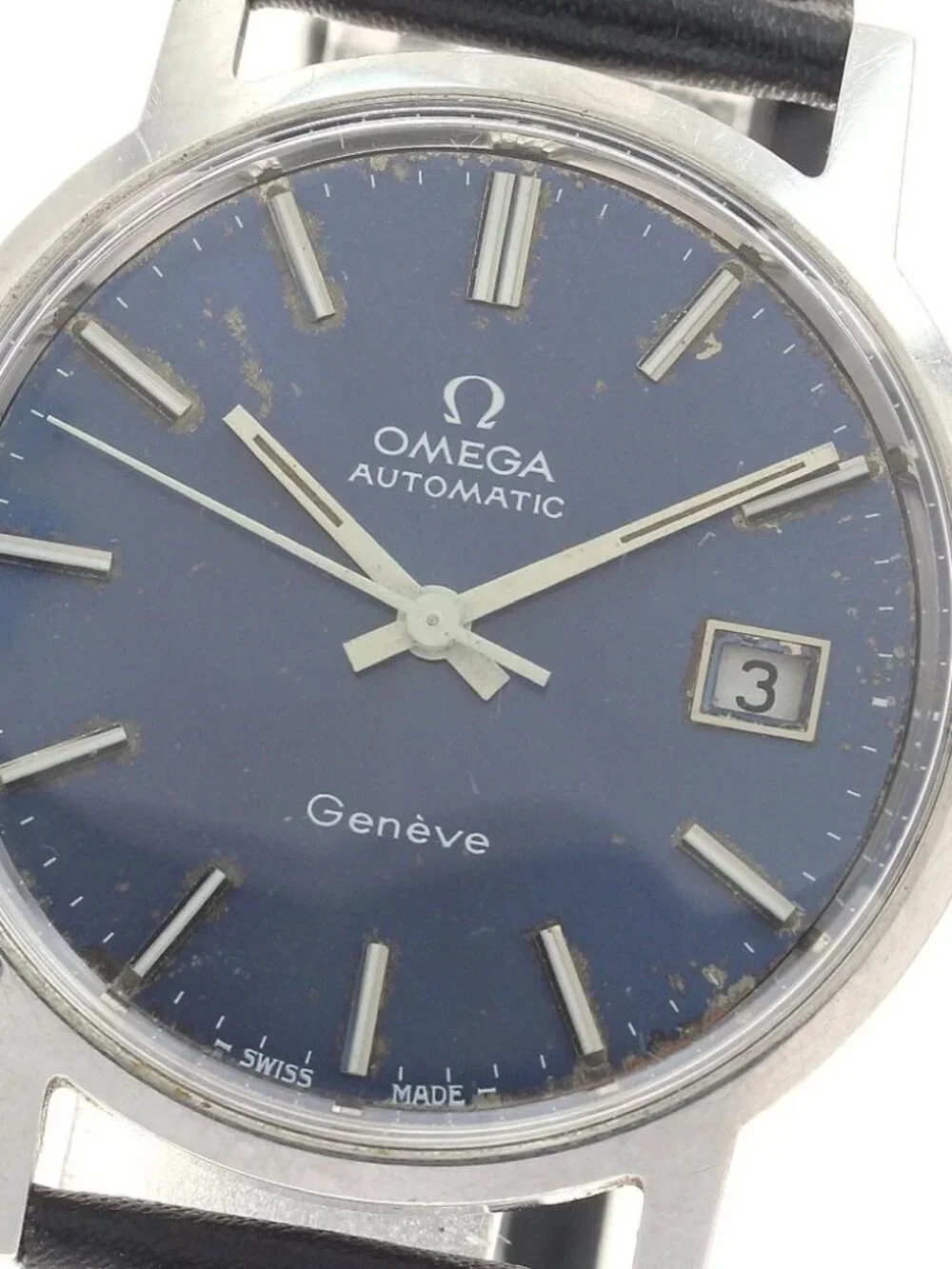 OMEGA Geneve 166.0098 Date Cal.1481 Blue Dial Automatic Men's Watch_949228